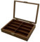 SHAOYI Brillenbox Sonnenbrillen-Aufbewahrungsbox, Brillen-Organizer, Vitrine, Holz-Sonnenbrillen-Brillen-Organizer mit Display for mehrere for Männer Brillenkoffer