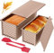 JSCORES Loaf Tins for Baking, 2PCS Non-Stick Bread Loaf Tins with Lids for Baking Toast Cakes, 19.5 x 10.5 x 12 cm (Rose Gold)