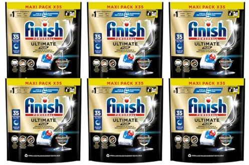 Finish Ultimate Plus Pastilles Lave-Vaisselle All in One- Parfum Frais - 245 Tablettes Lave-Vaisselle
