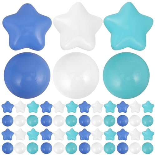 Alasum 100st Bunte Meeresbälle Pit-bälle Für Bälle Für -bällebad Grubenbälle Aus Kunststoff Pool-wasserspielzeug Blaue Bälle Für Das Bällebad Billardbälle Blaue Kugel Plastik