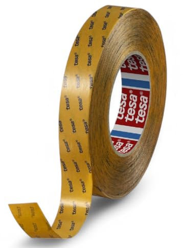Dpm tapes - Nastro biadesivo Tesa 51966 in PET: Forte adesione, tenuta su Superfici Difficili. Spessore 0,2 mm, resistente fino a 130 °C, con resistenza UV - (25 mm x 50 m)
