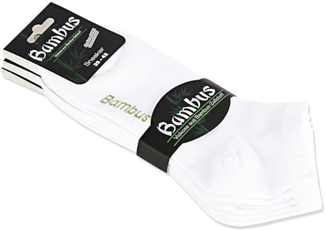 foot-art 6 Paar Viskose Bambus Sneaker Socken ohne Gummidruck bamboo:line – Damen & Herren – atmungsaktiv & weich