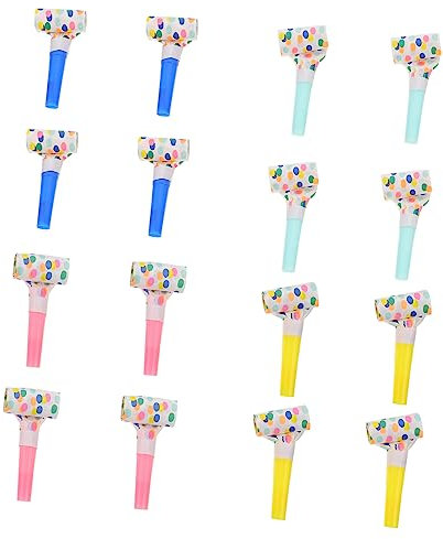 TOYANDONA 16 Stück Tornado Pfeifen Geräuschmacher Party Gebläse Krachmacher Geburtstagsparty Hupe Geräuschgebläse Blashörner Für Party Pfeifen Blaspfeife Buntes Papier