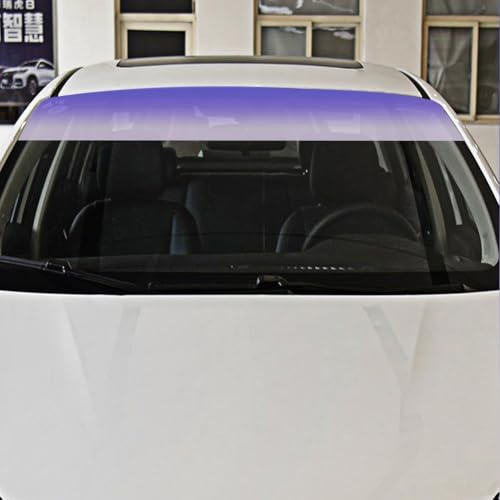 Car Sun Visor Strip Tint Film 135x20cm Front Windshield Sunshade Banner UV Protection PVC Vinyl Decal with Gloss Smooth Finish Water Resis(PURPLE)