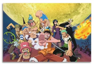SEGFUGS Horror Bark Straw Hat Crew Poster Poster Decorative Painting Canvas Wall Posters And Art Picture Print Modern Family Bedroom Decor Posters 08x12inch(20x30cm)
