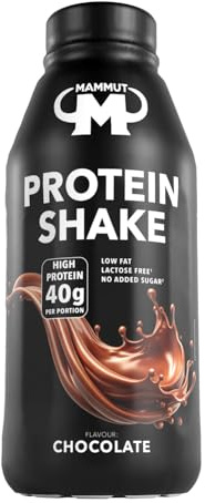 Mammut Nutrition Protein Shake RTD Proteindrink Chocolate, 500 ml | Trinkfertiger Proteindrink aus Milchproteinkonzentrat, ohne Zuckerzusatz, fettarm, trinkfertig, Geschmack Chocolate