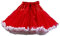 PhilaeEC Frauen Tüll Petticoat Tutu Party Multi-Layer Puffy Cosplay Tanz Rock, Rot + Weiss, Länge 40cm, Taille 56-103cm