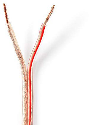 Nedis - Lautsprecherkabel - 2x 2.5 mm2-100 m - Rolle - Transparent