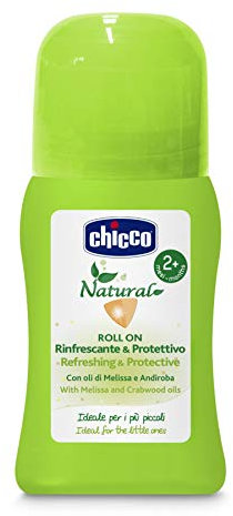 Chicco Zanzano Natural Roll On, Rinfrescante e Protettivo - 60 ml