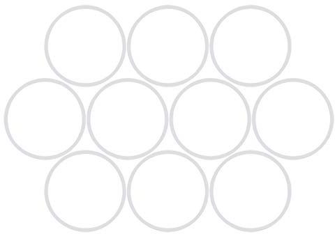 X AUTOHAUX Silicone O-Rings, 53.6mm OD 50mm ID 1.8mm Width VMQ Seal Gasket for Compressor Valves Pipe Repair, White, Pack of 20