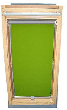 Rollo für VELUX Dachfenster THERMO Alu-Rückseite Dachfensterrollo für TYP GGL/GPL - 406 oder P06 - Farbe Limone - mit Haltekrallen