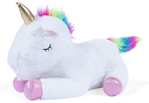 FMU PixieCrush Einhorn Stofftiere für Mädchen im Alter von 3 4 5 6 7 8 Jahren; Gefüllte Mama Einhorn mit 4 Baby-Einhörnern im Bauch, Spielzeug Einhorn Kissen für Mädchen