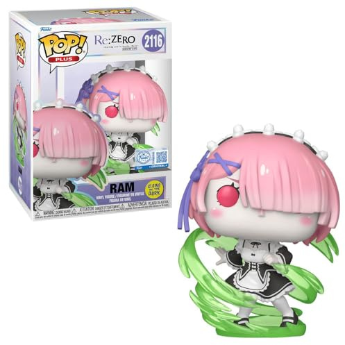 Funko Re:Zero Ram Wind Magic GW Pop! Plus RS Vinyl Figur, 10,2 cm