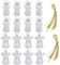 Gearific 16 Pcs Glass Angel Ornaments for Christmas Tree Decorations-Clear