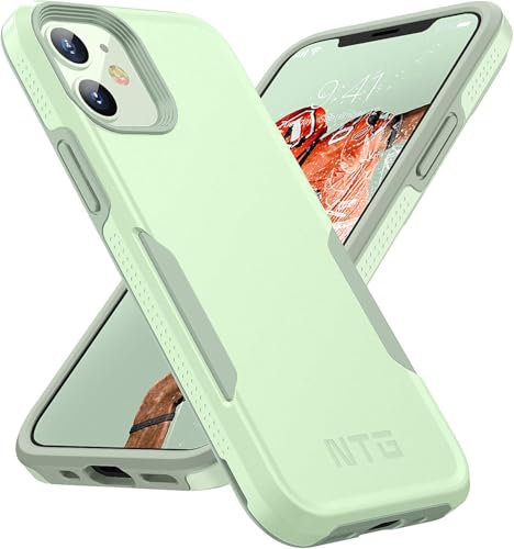 NTG [1st Generation Designed for iPhone 12 Case & iPhone 12 Pro Case, Heavy-Duty Tough Rugged Lightweight Slim Shockproof Protective Case for iPhone 12 6.1 Inch (Green)