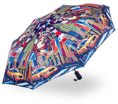 Soake StormKing Regenschirm, faltbar, New York, mehrfarbig, M, mehrfarbig, M, Modern, Mehrfarbig, M, Modern