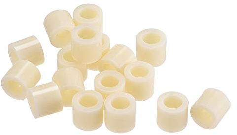 sourcing map 250 Stück ABS Runde Distanzscheibe Innendurchm. 8.2 mm Außendurchm. 14 mm Länge 12 mm Kunststoff Abstandshalter für 3D Drucker, TV Wandmontage Steckdose Beige