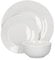 Mikasa Juego de Vajilla Alexis, Platos y Tazones de Estilo Minimalista de Porcelana Blanca, 12 piezas (MKALEXIS12PC)