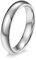 Hoisy Tungsten Ring Damen, Tosh Ring Silber 4Mm Silber Größe 57 Eheringe Antragsring für Frauen