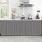 LIVEINU Schrankvorhänge für Küche, Kleiderschrank, Badezimmer, Staubdichter Vorhang für Regale, Wandpaneele, hängende Tür, Japanische Noren Selbstklebend 70x90cm Grau