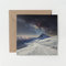 1 x Grußkarte – Northern Lights Mountain Ski Schnee Art Geschenk #0052