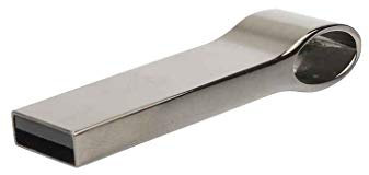 Leeadwaey Clé USB 2.0 en métal avec pendentif en forme de porte-clés - 1 Go, 2 Go, 4 Go, 8 Go, 16 Go, 32 Go, 64 Go, 128 Go, gris, 2 Go