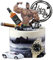 Men's Birthday Cake Decoration Father Cake Topper Set Including Gold Clocks, Cigar, Whisky, Sports Car, Party, Anniversary Decorations