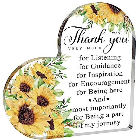 Dankeschön-Geschenke für Frauen, Wertschätzungsgeschenk für Lehrer, Chefin, Kollegen, Büroleiter, sie – Kollegenabschiedsgeschenk, Acryl-Schreibtisch-dekoratives Schild für Zuhause und Büro