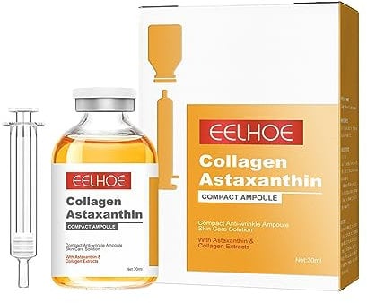 Sérum Visage, Sérum Visage Collagène, Ampoule De Collagène, Ampoule Lifting Collagène Astaxanthine, Essence D'Astaxanthine, Réduit Les Rides Et Raffermit La Peau