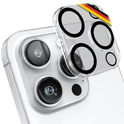 UTECTION 2X Kamera Schutzglas kompatibel mit iPhone 15 PRO & iPhone 15 PRO MAX - Perfekte Anbringung & volle Abdeckung - Camera Full Cover Glas Anti Kratzer, 2 Stück