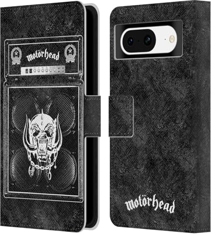 Head Case Designs Offizielle Motorhead Amp Stapel Schluessel Kunst Leder-Wallet-Hülle Kompatibel mit Google Pixel 8