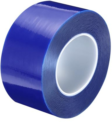QUARKZMAN Abnehmbares Oberflächen Schutzfolie, 6cm x 200m PE Abdeckfolie, Malerschutzfolie für Möbel, Elektrogeräte, Fenster, Glas (Blau)