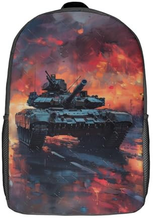 Panzer Teenager Rucksack CKunstoon Schultasche Für Erwachsener Teenager Kinder,Schule Kinder Rucksack Grosse Kapazität Büchertasche Lässiger Tagesrucksack 17inch