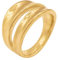 Heideman Damen Ring Gyth - Edelstahl, silber farbend oder gold farbend - Ring in gewschwungener Form für stilbewusste Frauen
