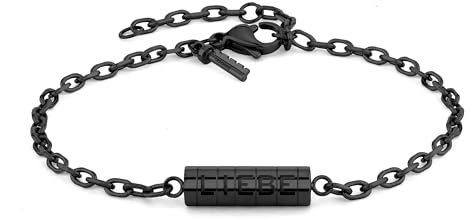 Liebeskind Berlin Damen Schmuck - Kette und Armband mit Liebe Botschaft auf Love Lock Anhänger aus Edelstahl - Romantische Geschenkidee