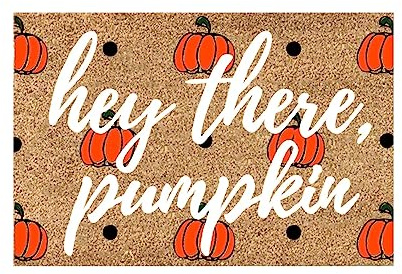 Fall Decoration Halloween Pumpkin Print Doormat, Indoor & Outdoor Non Slip Welcome Carpet Floor Doormats Fashion Letter Printed Halloween Theme Decorative Door Mats Washable Entrance Home Door Mat (F)