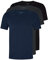 BOSS Herren Classic T-Shirts Kurzarm Shirts Pure Cotton V-Neck 3er Pack, Farbe:Mehrfarbig, Artikel:-497 Black/Anthracite/Navy, Größe:S