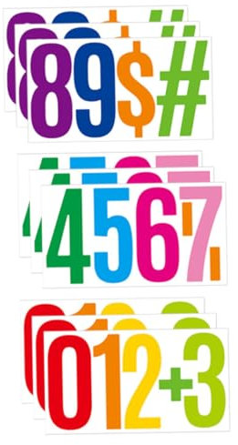 NUOBESTY 3 Juegos Digitales Pegatinas Etiqueta De Números De Apartamento Números Adhesivos Accesorios Para Buzones Numeros Para Buzon Números De Dirección Del Buzón Etiqueta Del Buzón