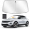 ZATOOTO Parasol para VW T-ROC 2018-2024, Parasol Coche Delantero Plegable, Grueso y Reflectante de Poliéster Bloquea los Rayos UV y Mantiene el Coche Más Fresco