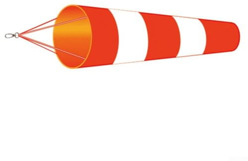 Windsäcke speziell für die Luftfahrt mit einer Länge von 150 cm, mit verbesserten Sichtbarkeitsfarben (rot + weiß)