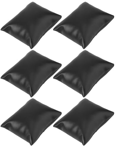 MOBUTOFU 6stücke Teiliges Schwarzer Pu-Armband-uhrenkissen Für Schmuck-präsentation Für Schmuckkästen Vitrinen Dekoration Von Verkaufsständen
