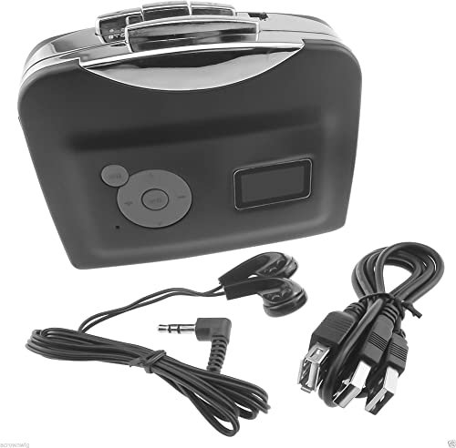 Ptdfjspt USB Cassette Tape Plastic Cassette Player Tape to MP3 Recording Music Into USB Flash Drive Adapter Music USB Cassette Player Converter