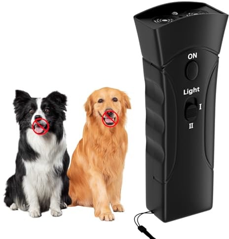 Antibell für Hunde,25 Fuß 3-in-1 Antibell Ultraschall Gerät,2 Modi Mini-antibell Halsband für drinnen und draußen, wasserdicht Anti Bell Gerät Hunde,Geeignet für kleine, mittelgroße und große Hunde.