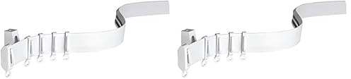 GARDINIA Vorhangschienen-Set Flexline, Vorhangschiene, 12 Träger für Decken- oder Wandmontage, 4 Endkappen und 36 Gleiter, 350 cm, Weiß (Packung mit 2)