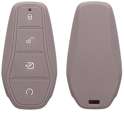 kwmobile Key Fob Cover for BYD Atto 3 / Sealion / Han / Tang / Dolphin / Seal Cover - Protective Car Key Case - Soft Anti-Slip Shell - Scratch Resistant - Purple Cloud