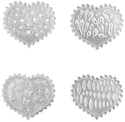 strrng 4 Pcs Polymer Clay Moulds,Floral,Butterfly,Rose,Leaf Air Dry Clay Molds,Reusable Silicone Jewellery Making Supplies,for Create Miniature Earrings and Charms,a Complete DIY Craft