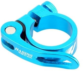 Sattelklemme Sattelstütze Klemme Quick Release Sitz Schließen Fahrrad Sattel Verschluss Mtb 31,8 34,9 MM Rahmen Clip for 27,2/31,6mm Sitzrohr(31.8mm blue)
