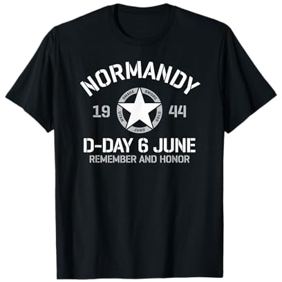D-Day 6 Juin 1944 Étoile avec Noms de Plage T-Shirt
