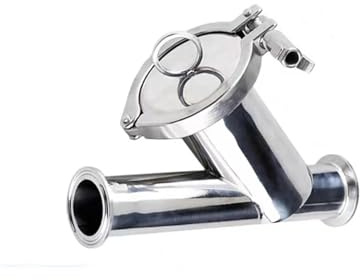 UWUKCJOKQ Filtre de Tuyau à Triple Pince 3/4 Pouces, diamètre extérieur 50.5MM, Filtre en Y Ligne avec, Maille 100, Acier Inoxydable 316
