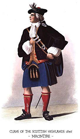 Wee Blue Coo Painting Book Clans Scottish 1845 Macintire Macintyre Art Print Poster Wall Decor Kunstdruck Poster Wand-Dekor-12X16 Zoll